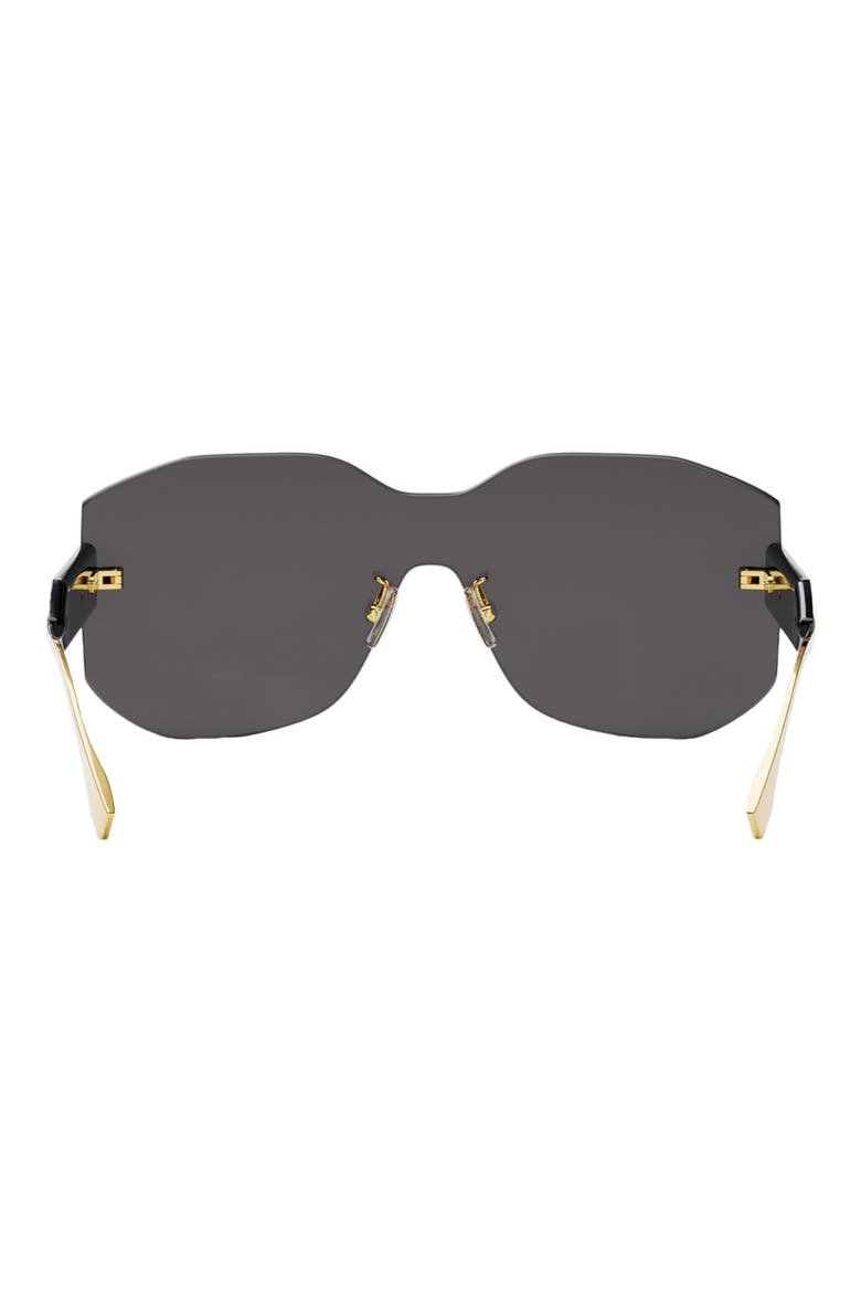 'Fendigraphy Geometric Sunglasses, Alternate, color, SHINY ENDURA GOLD / SMOKE
