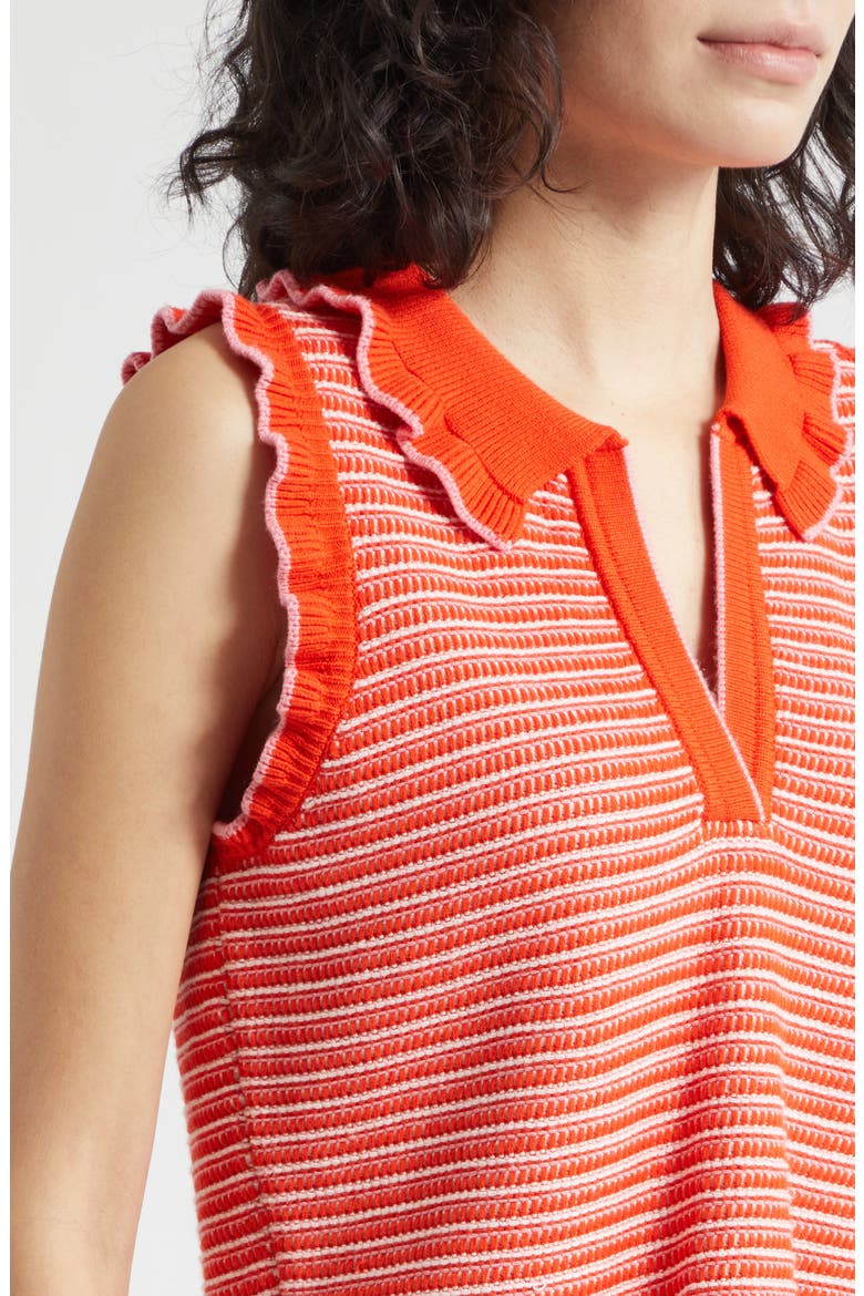 Clem Stripe Sweater Tank, Alternate, color, RED TANGERINE MULTI