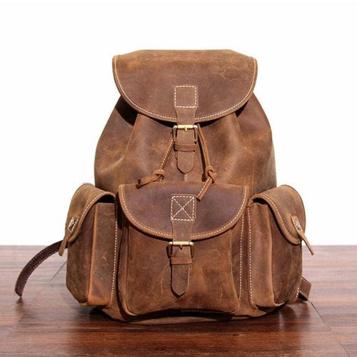 Steel Horse Leather The Asmund Backpack | Genuine Leather Rucksack In Brown