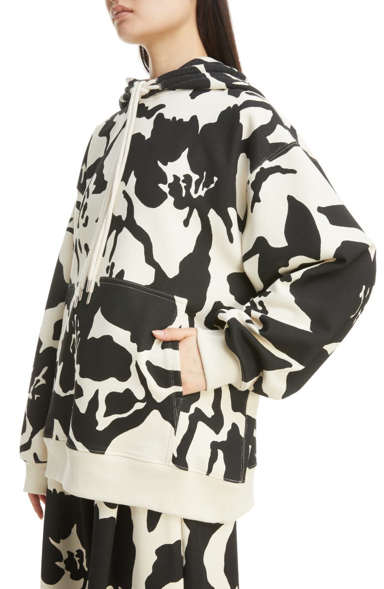 Dries Van Noten Haxell Floral Print Cotton Hoodie, Alternate, color, 