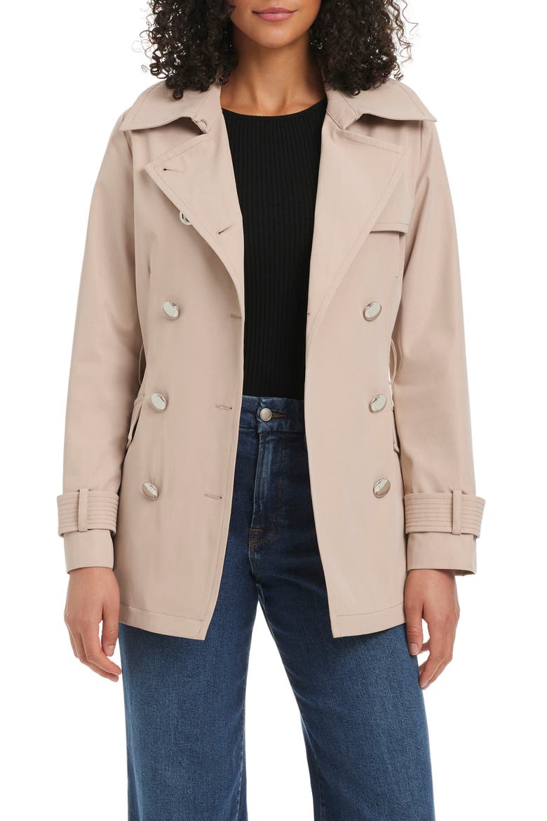 belted double breasted trench coat, Alternate, color, SOFT TAUPE