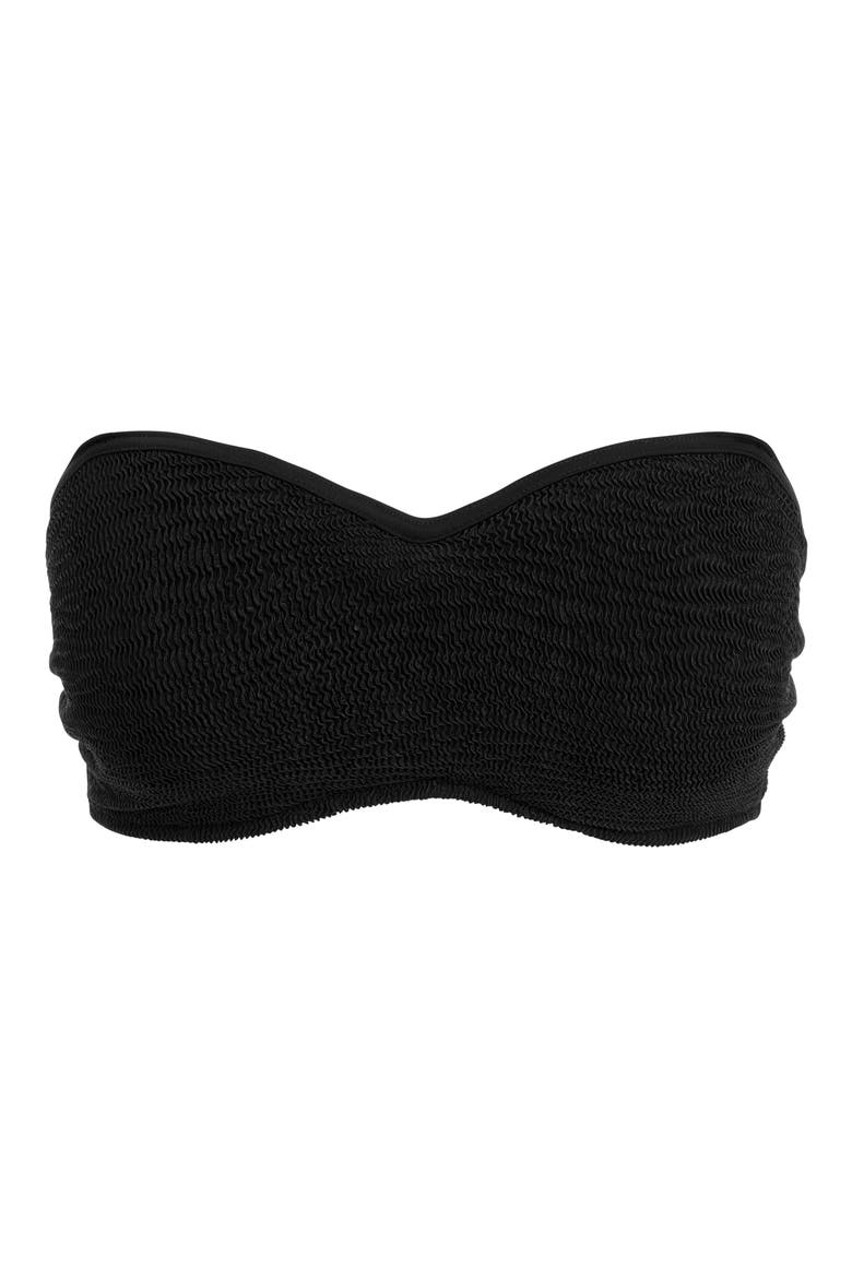 Ibiza Waves Bandeau Bikini Top, Alternate, color, BLACK