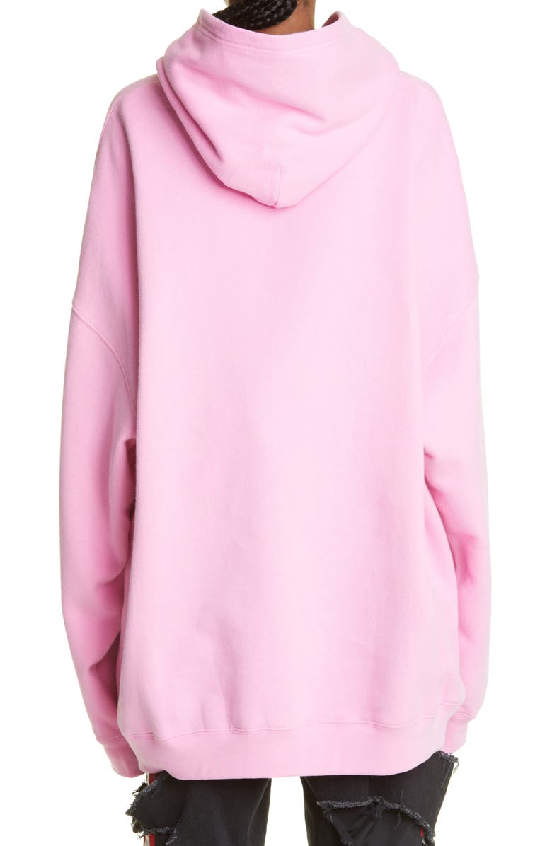 Balenciaga Gay Pride Embroidered Oversize Cotton Hoodie, Alternate, color, 