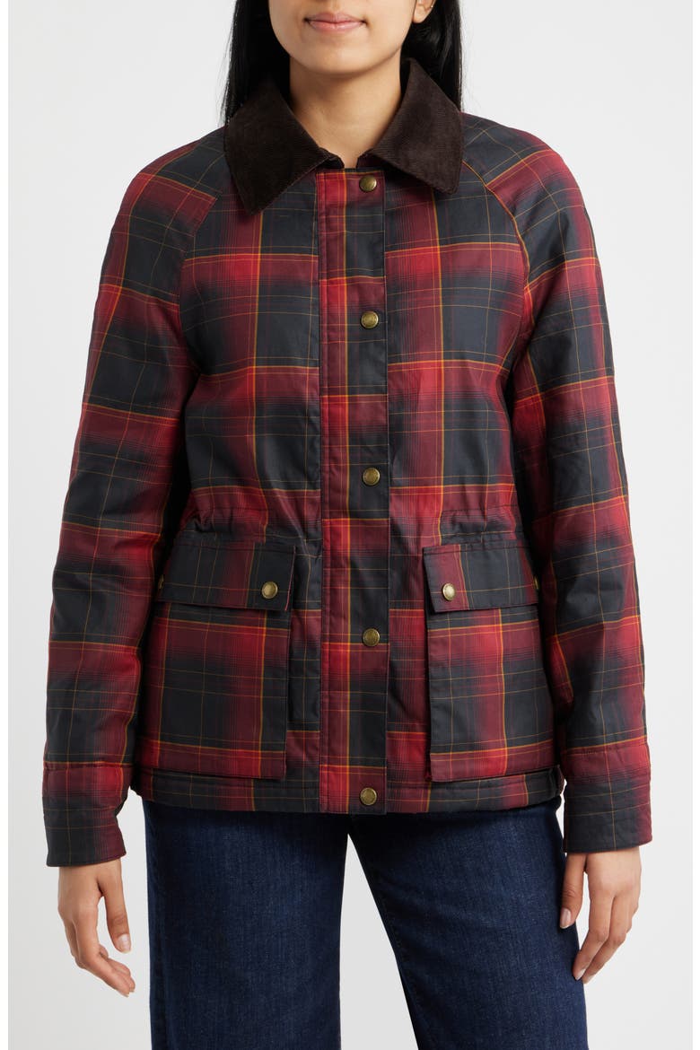 Plaid Print Jacket, Alternate, color, RED GROUND
