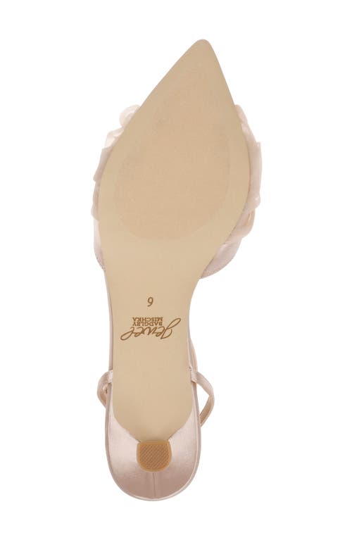Jewel Badgley Mischka Favor Ankle Strap Pointed Toe Kitten Heel Pump