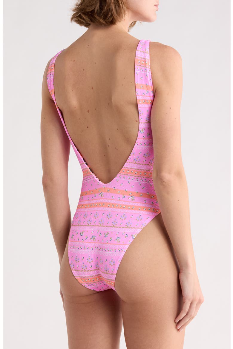 Claire Reversible One-Piece Swimsuit, Alternate, color, PINK