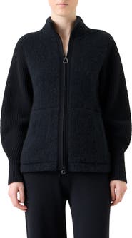 Akris Cashmere Bouclé Sweater Jacket