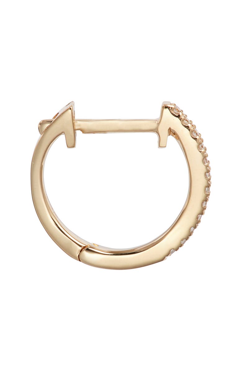 EF Collection Diamond Pavé Huggie Hoop Earrings, Alternate, color, 