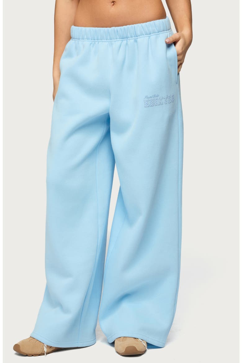 Pastel Wide Leg Sweatpants, Main, color, LIGHT-BLUE