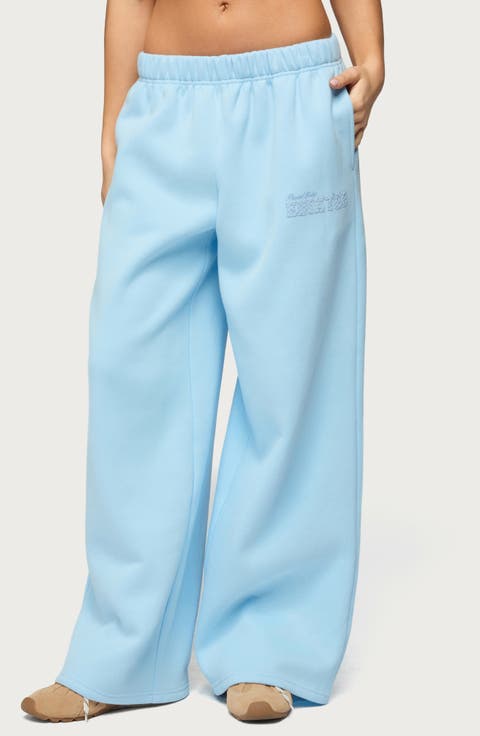 Pastel Wide Leg Sweatpants