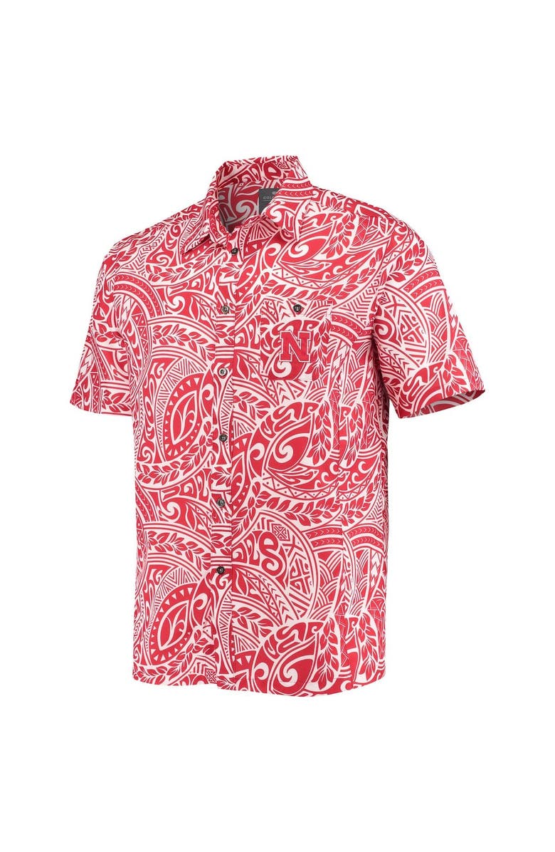 COLOSSEUM Men's Colosseum Scarlet Nebraska Huskers Make Like a Tree Camp Button-Up Shirt, Alternate, color, 