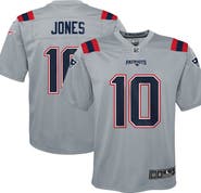 Nike Youth Nike Mac Jones Gray New England Patriots Inverted Game Jersey