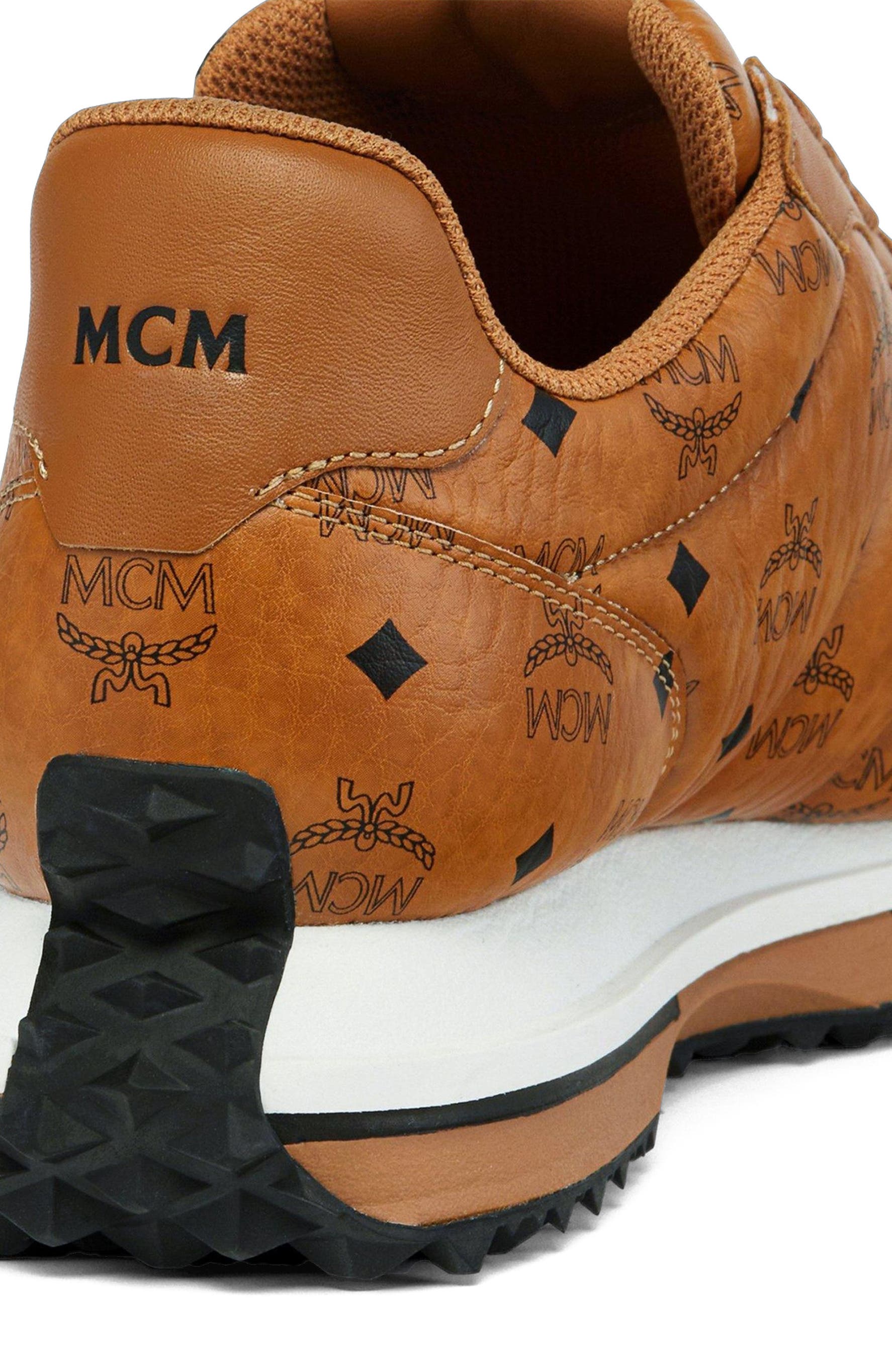Women's Diamante Lo Sneakers in Quilted Monogram Leather, Alternate, color, Cognac