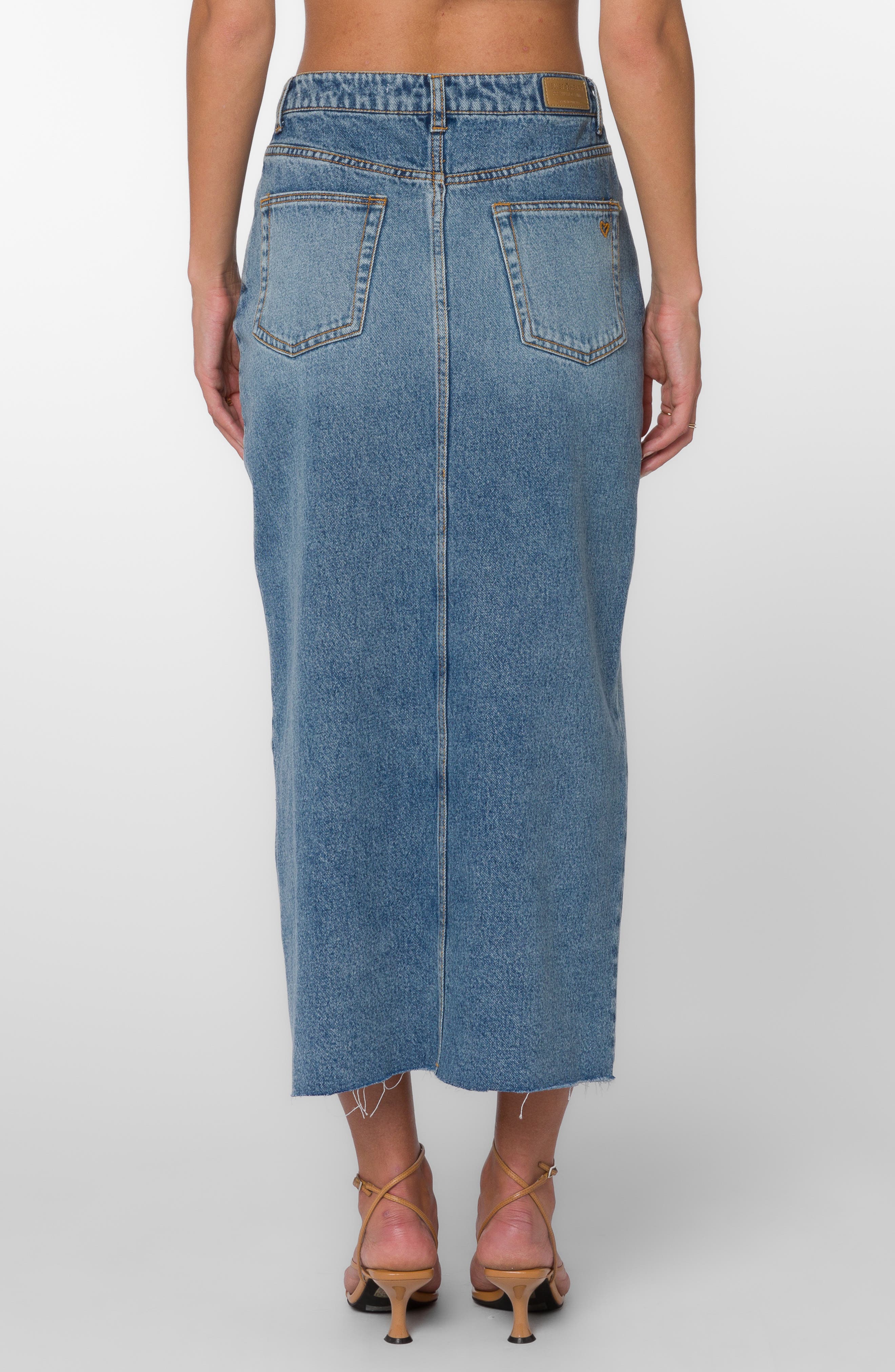 VELVET HEART Kandace Denim Midi Skirt (Women) | Nordstromrack