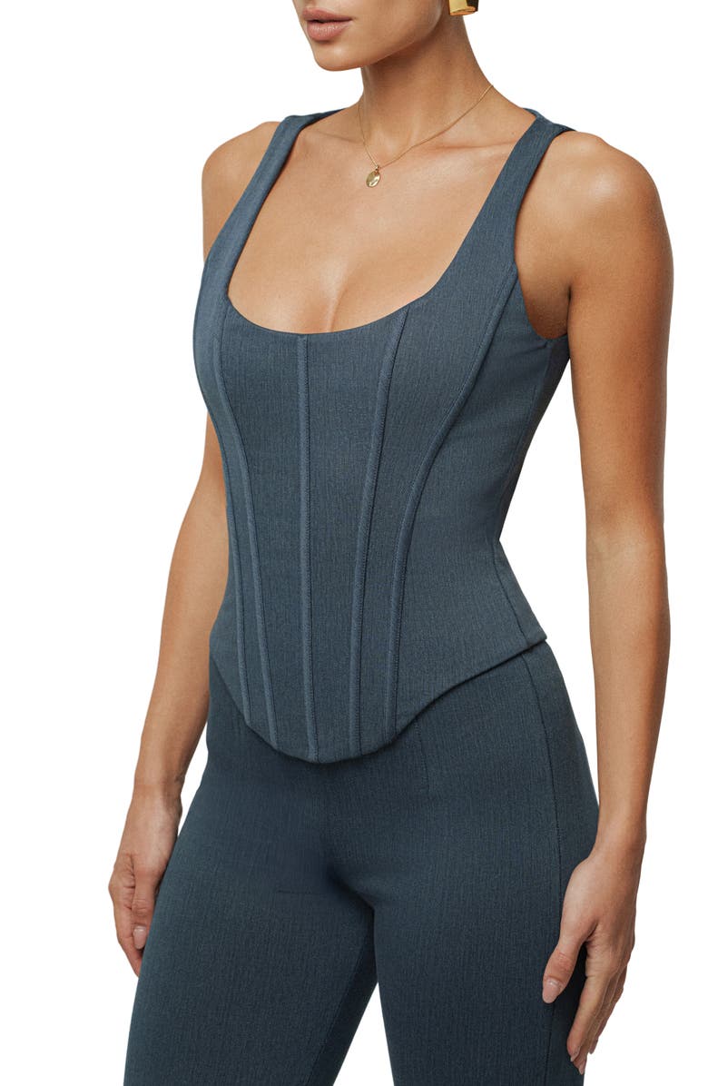 JLUXLABEL Sierra Denim Sleeveless Top, Alternate, color, Dark Denim