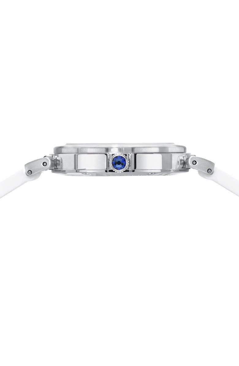 PORSAMO BLEU Women's Dahlia Silicone Strap Watch, 34mm, Alternate, color, Silver-White