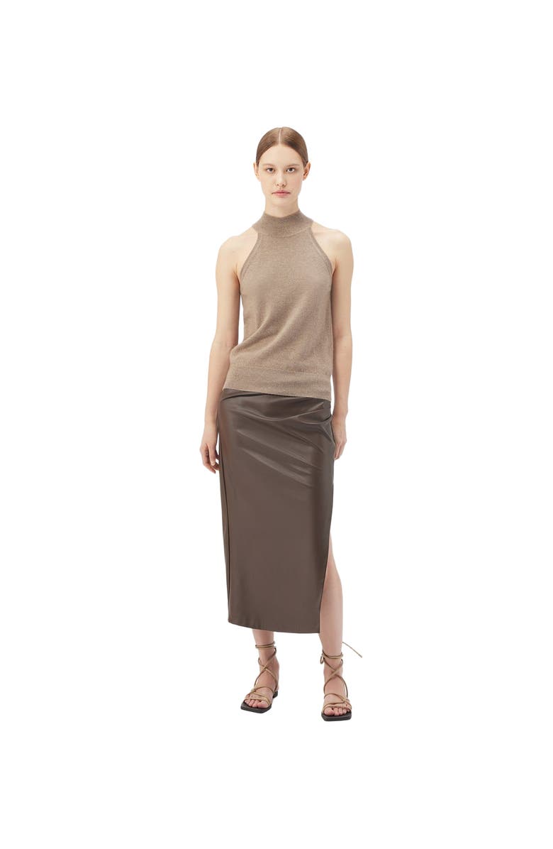 GOBI Mongolian Cashmere Cashmere Turtleneck Top, Alternate, color, Taupe