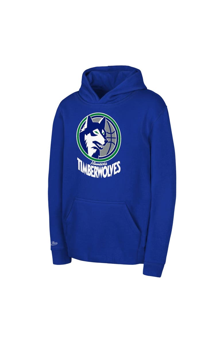 Mitchell & Ness Toddler Mitchell & Ness Blue Minnesota Timberwolves Retro Logo Pullover Hoodie, Main, color, Blue