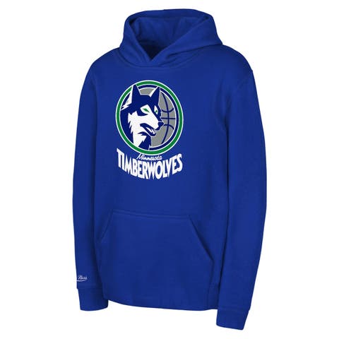 Toddler Mitchell & Ness Blue Minnesota Timberwolves Retro Logo Pullover Hoodie