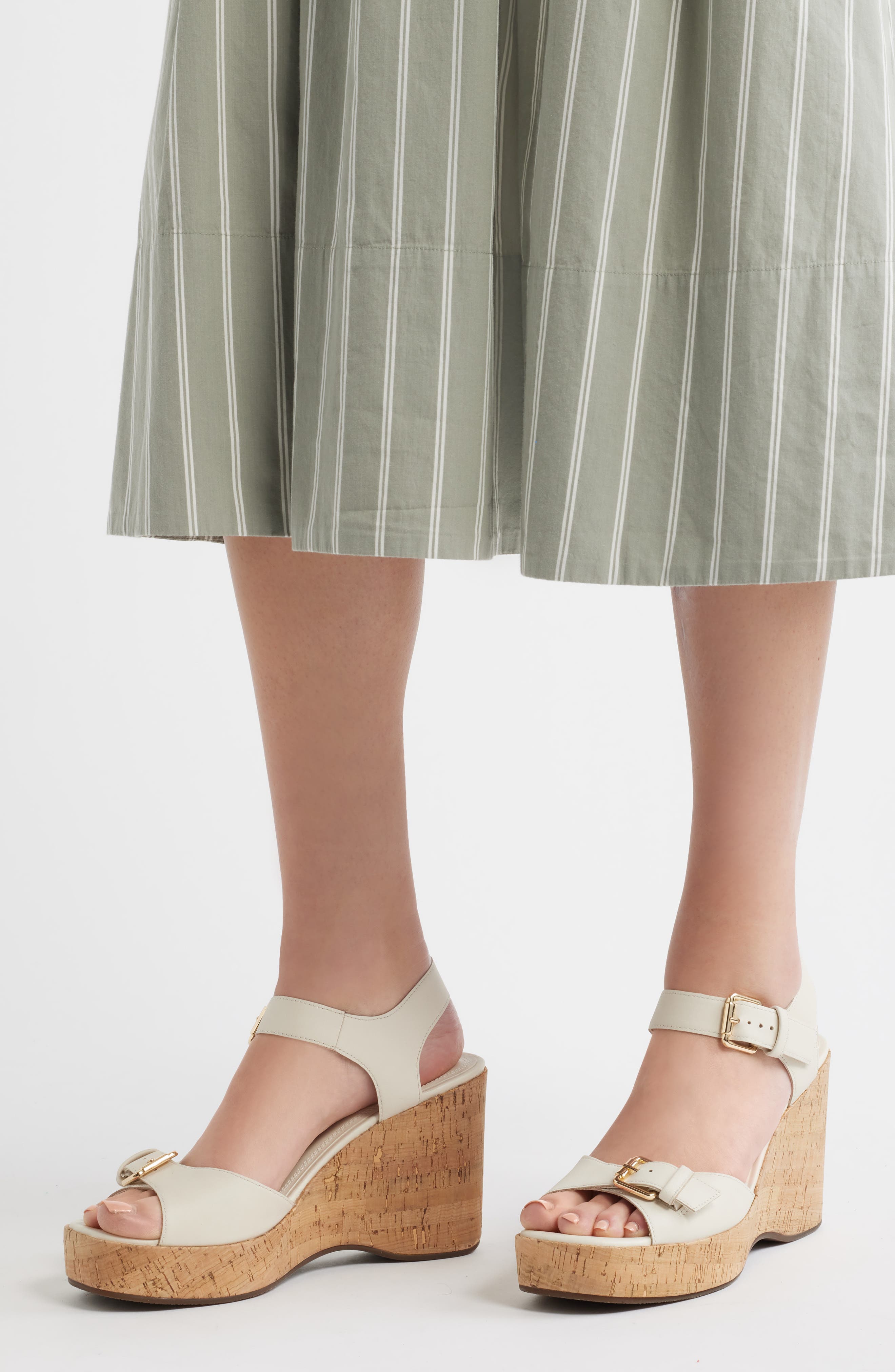 Nomi Ankle Strap Platform Wedge Sandal, Alternate, color, IVORY VANILLA