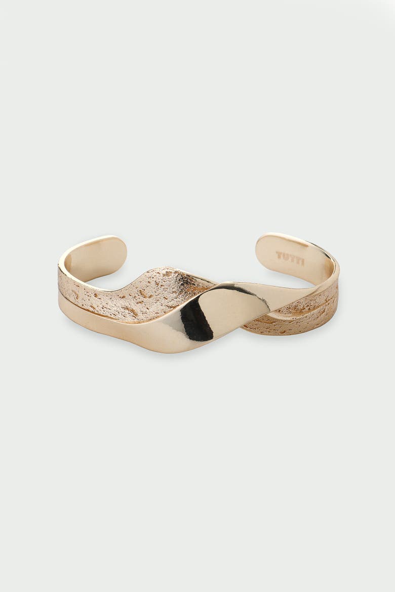 Wave Bangle, Alternate, color, Gold