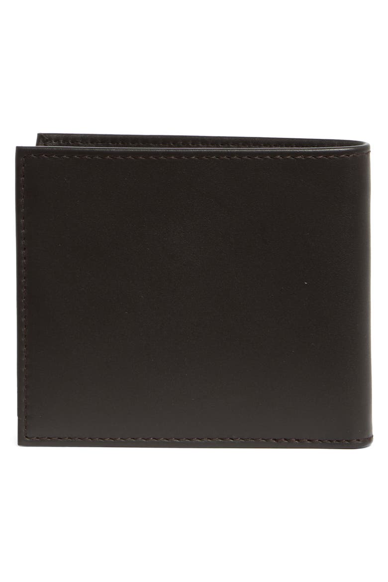 Randy Leather Bifold Wallet, Alternate, color, DARK BROWN