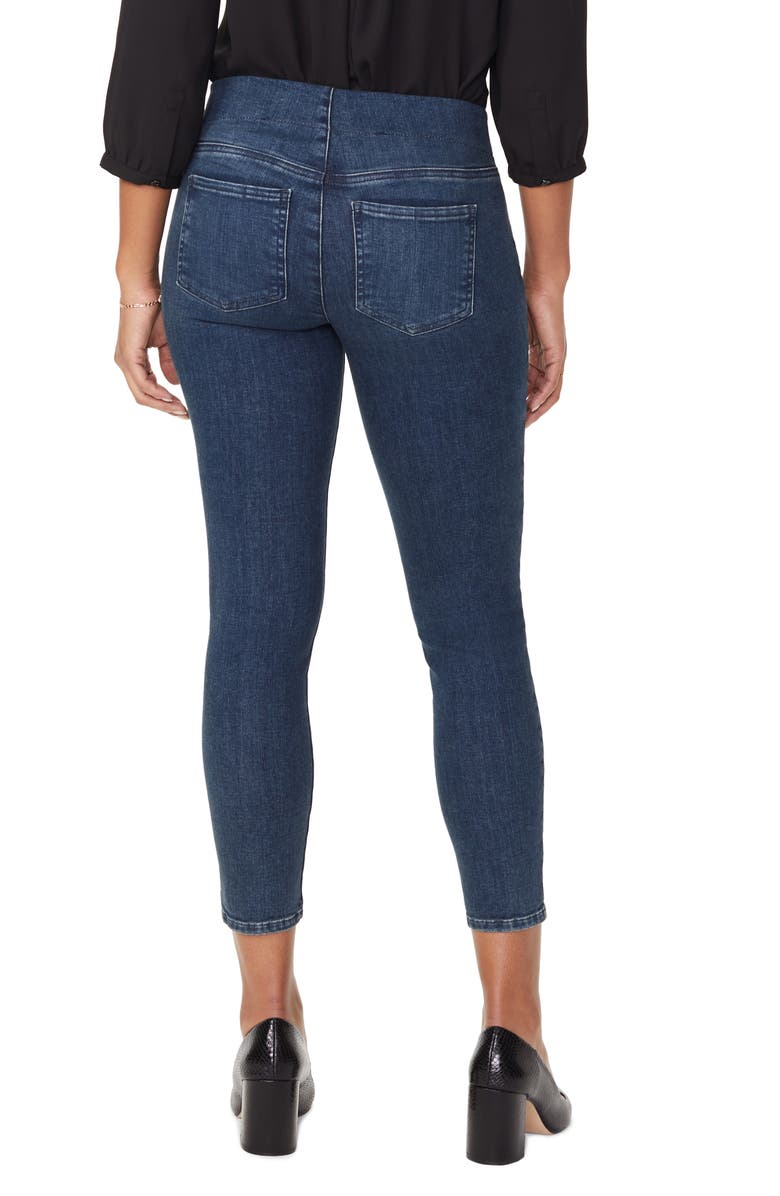 NYDJ Pintucked Pull-On Stretch Ankle Skinny Jeans, Alternate, color,
