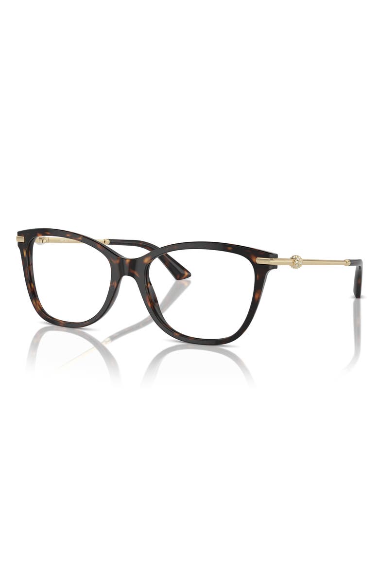Jimmy Choo 54mm Pillow Optical Glasses, Alternate, color, Havana / Demo Lens