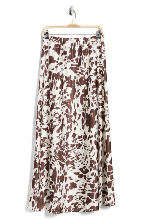 Printed Satin Maxi Skirt