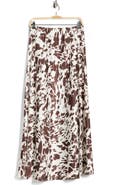 Vigoss Printed Satin Maxi Skirt