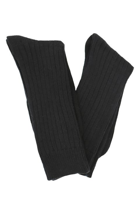 Ribbed Cashmere Blend Knit Dress Socks - Pack of 2