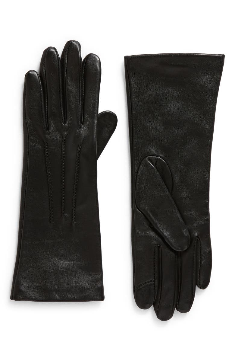 Cole Haan Points Leather Gloves, Main, color,