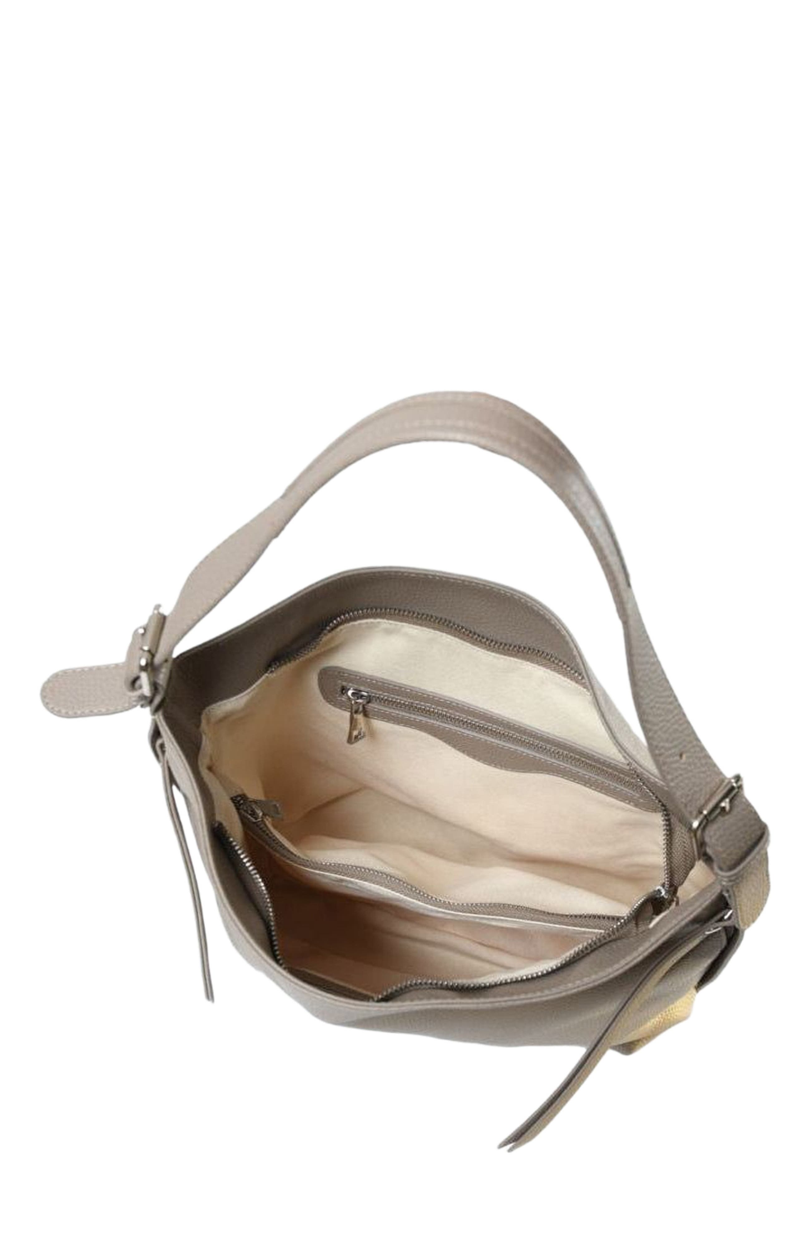 Forever & Always Shoes Vittoria Leather Shoulder Bag, Alternate, color, Beige Leather
