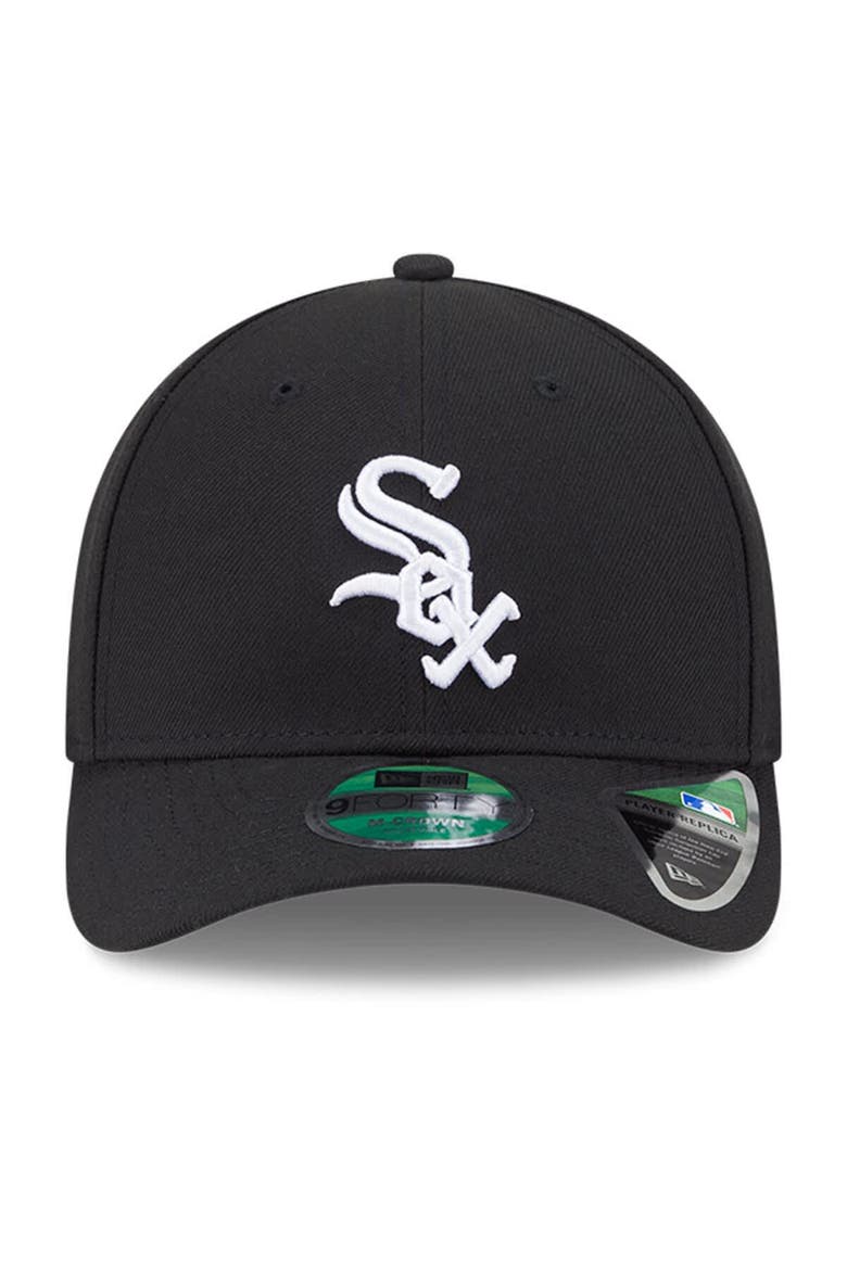 Men's New Era  Black Chicago White Sox Player Replica 9FORTY Adjustable Hat, Alternate, color, Black