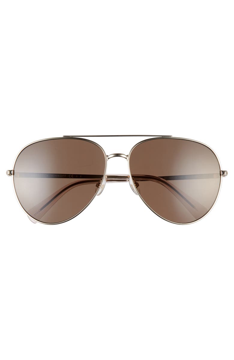Rebecca Minkoff Stevie 63mm Oversize Aviator Sunglasses, Alternate, color, 
