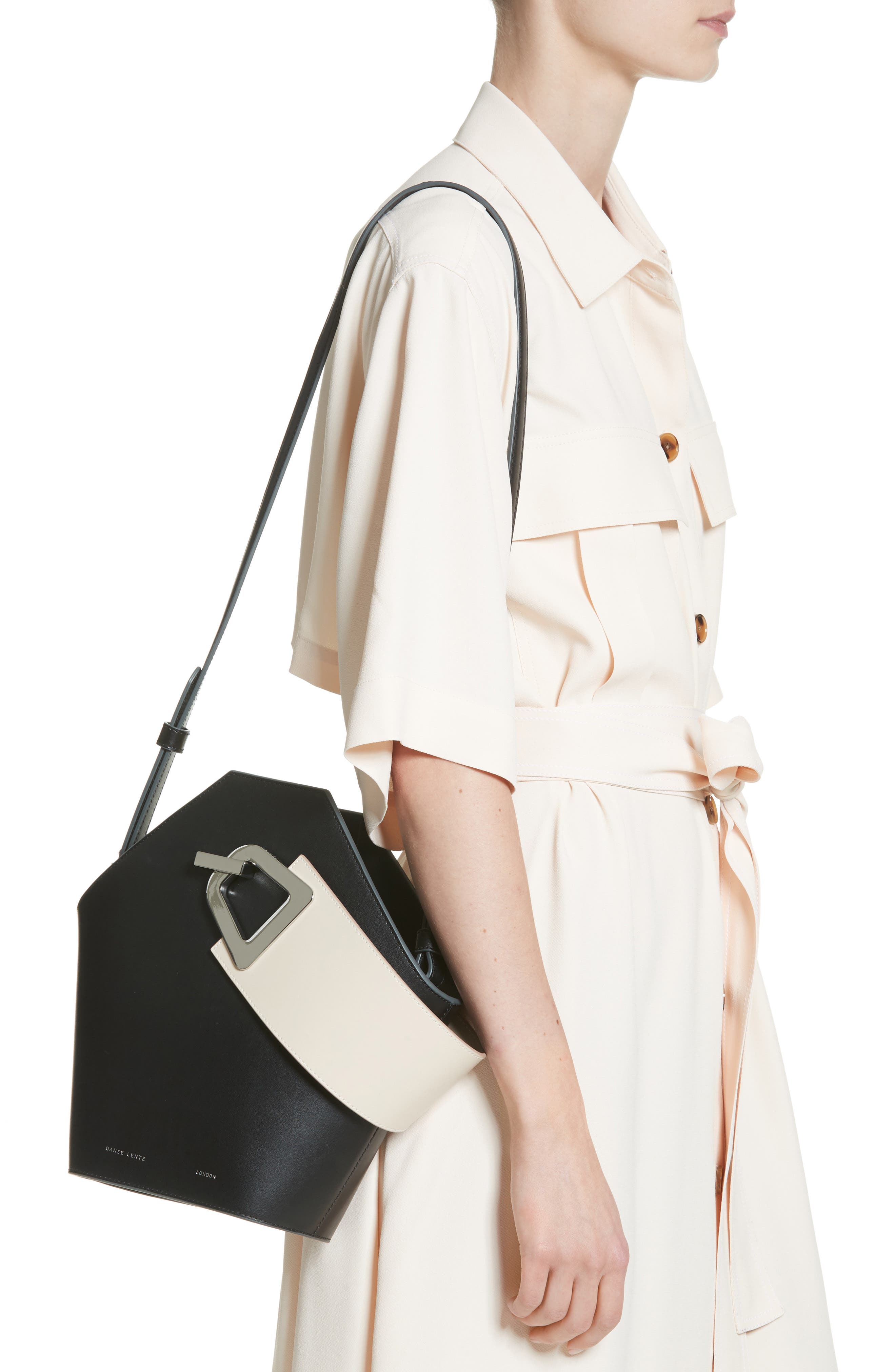 Danse Lente Johnny Leather Bucket Bag, Alternate, color, 