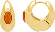 Estella Bartlett Chunky Red Agate Hoop Earrings