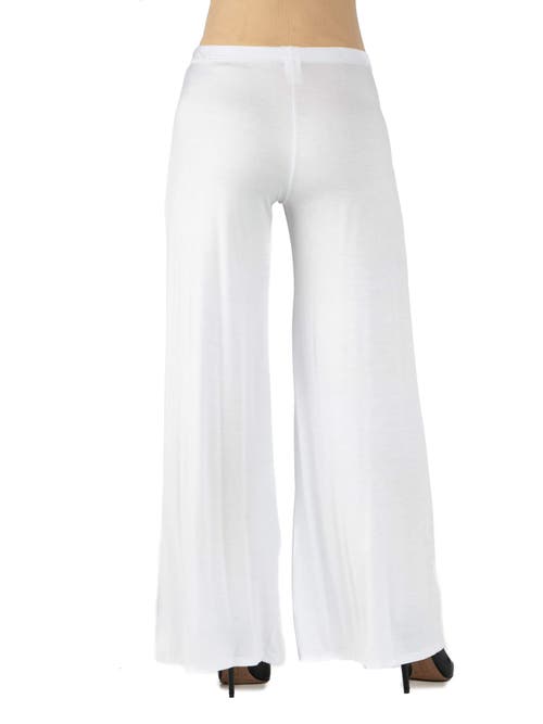 24seven Comfort Apparel Maternity Solid Color Palazzo Pants