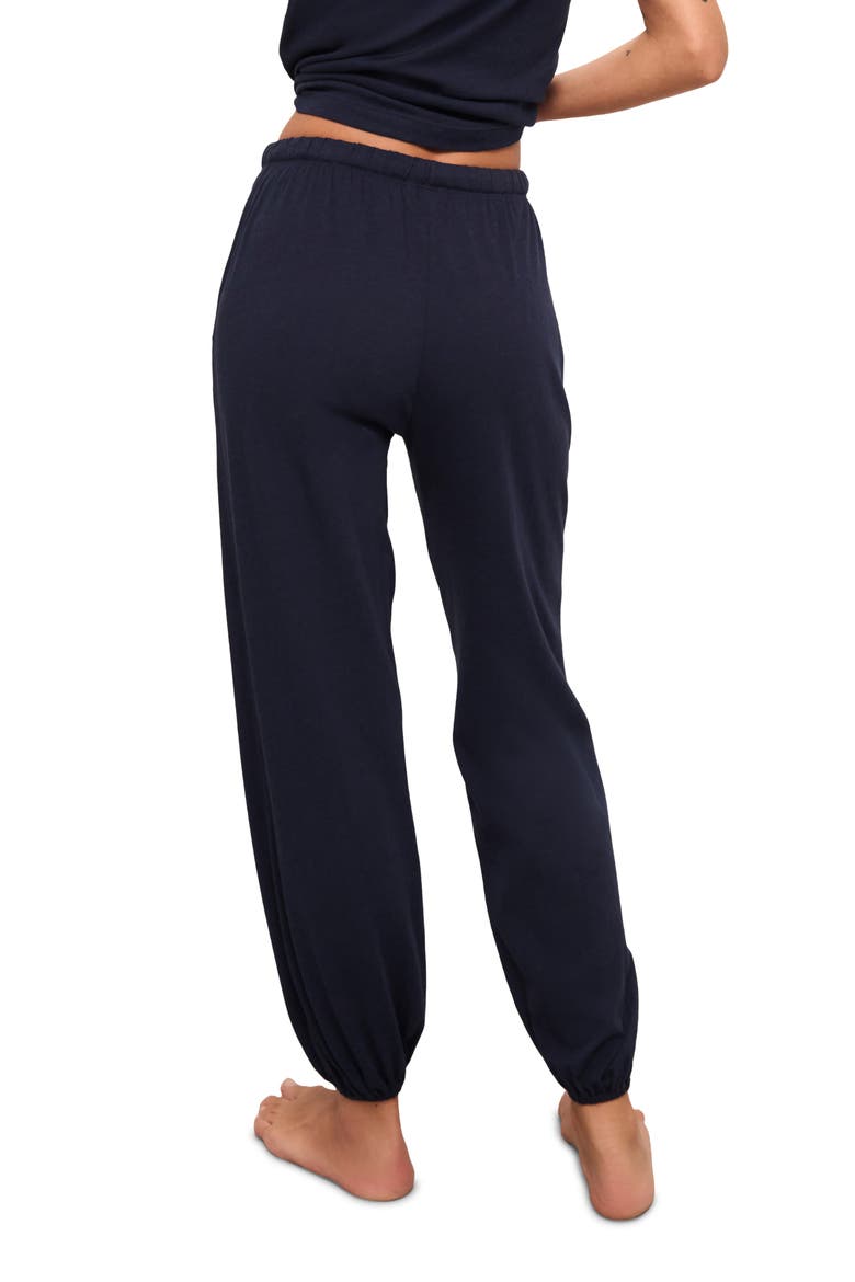 Solid Crop Pajama Pants, Alternate, color, NAVY