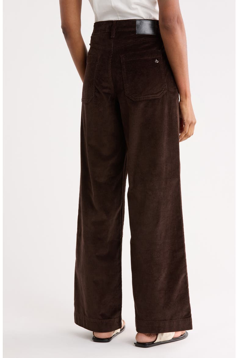Hadley Corduroy Wide Leg Trousers, Alternate, color, DARK BROWN