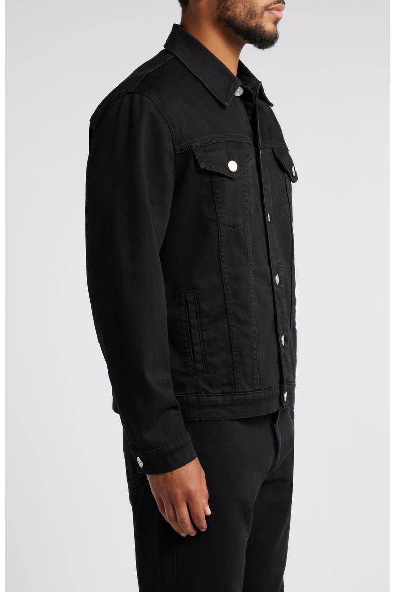 Heritage Denim Trucker Jacket, Alternate, color, NOIR
