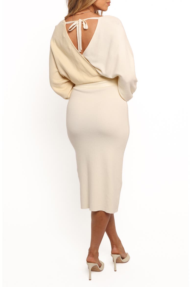 Nate Long Sleeve Sweater Dress, Alternate, color, WHITE