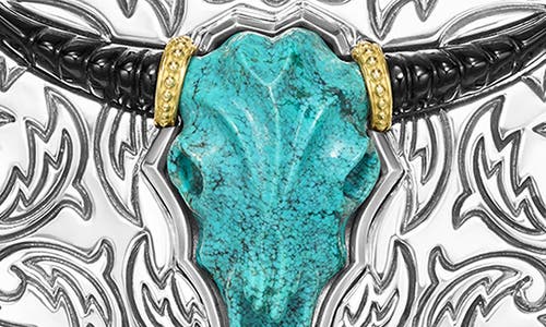 Lagos Anthem Longhorn Belt Buckle In Metallic