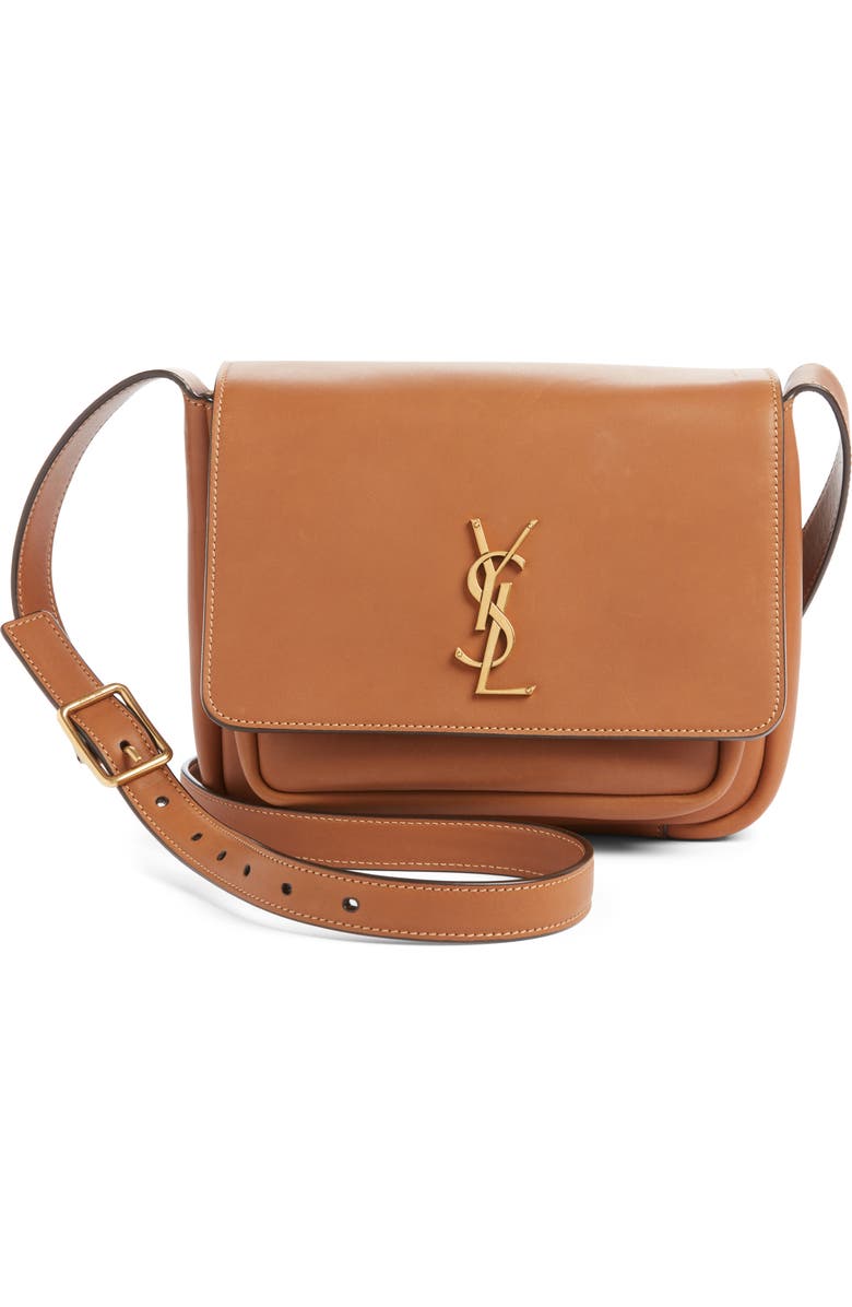 Saint Laurent Small Niki Leather Shoulder Bag, Main, color, Brick