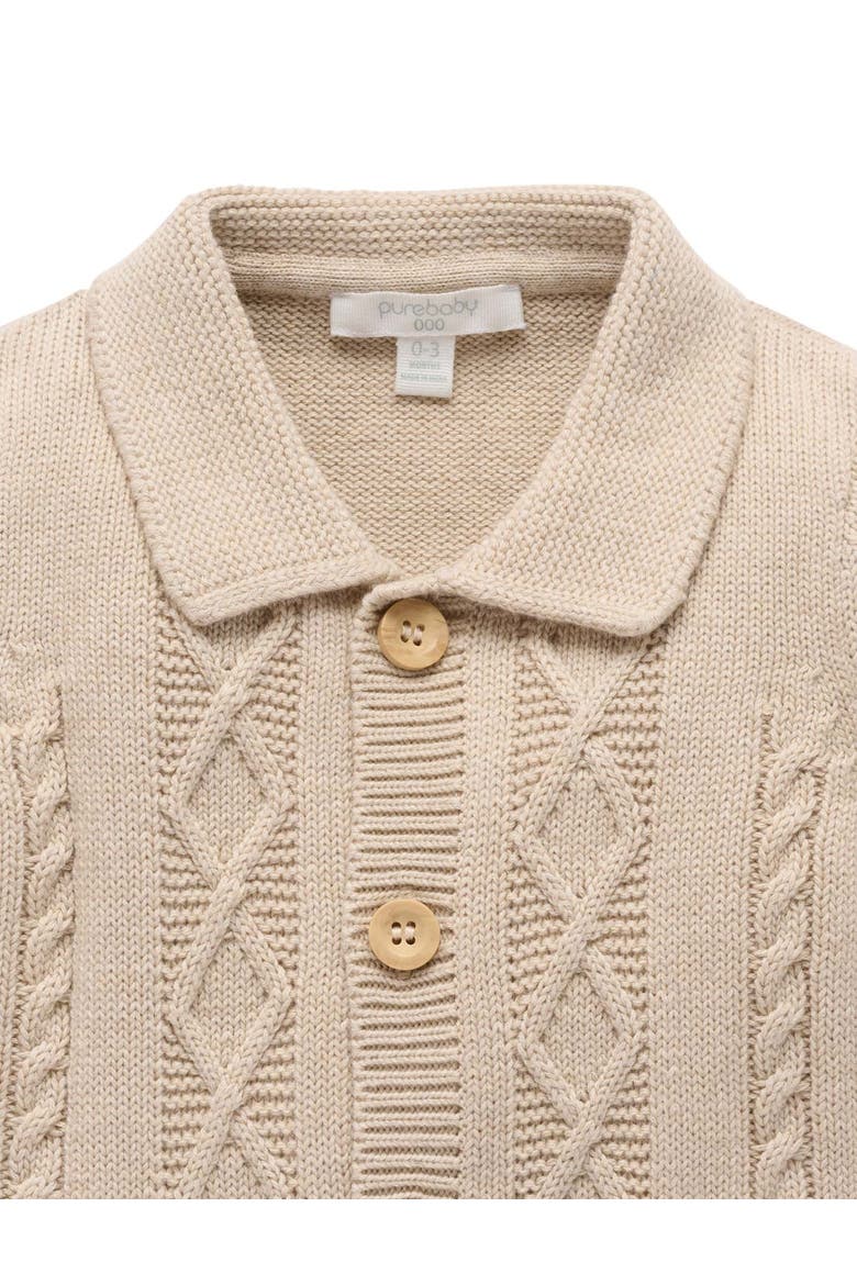 Cable Cardigan, Alternate, color, Oatmeal Melange