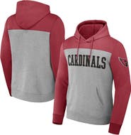 NFL X DARIUS RUCKER Men's NFL x Darius Rucker Collection by Fanatics Heather Gray Arizona Cardinals Color Blocked Pullover Hoodie