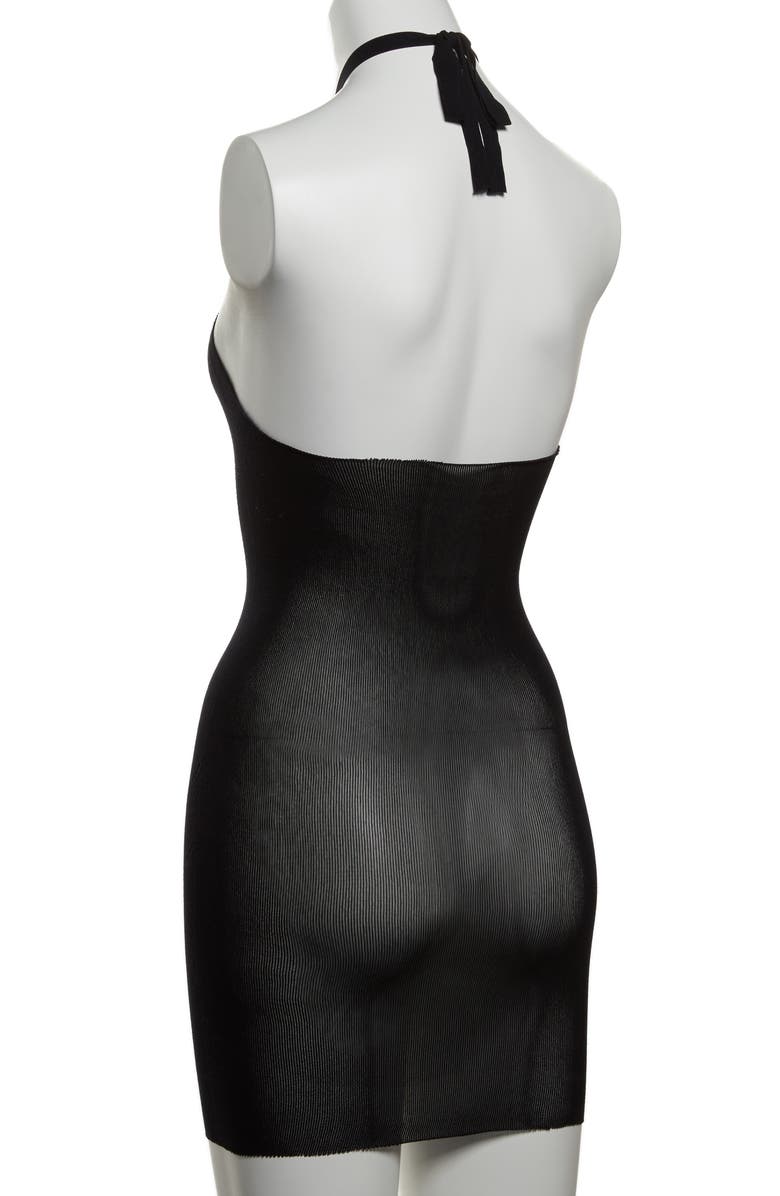 Hauty Electric Edge Knit Halter Chemise, Alternate, color,