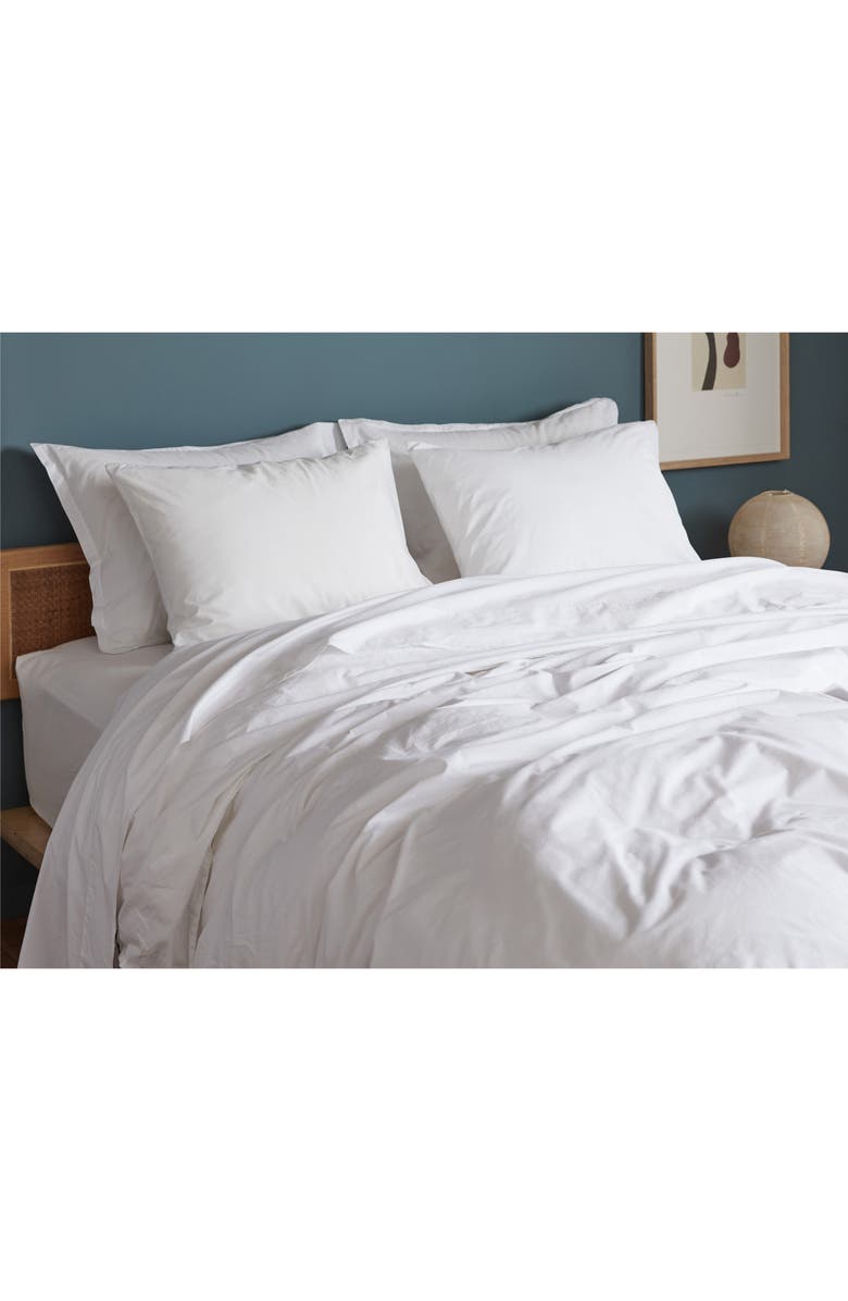 Parachute Percale Sheet Set, Alternate, color, White