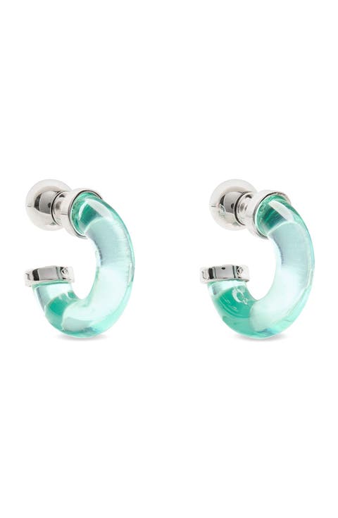 glow up resin huggie hoop earrings