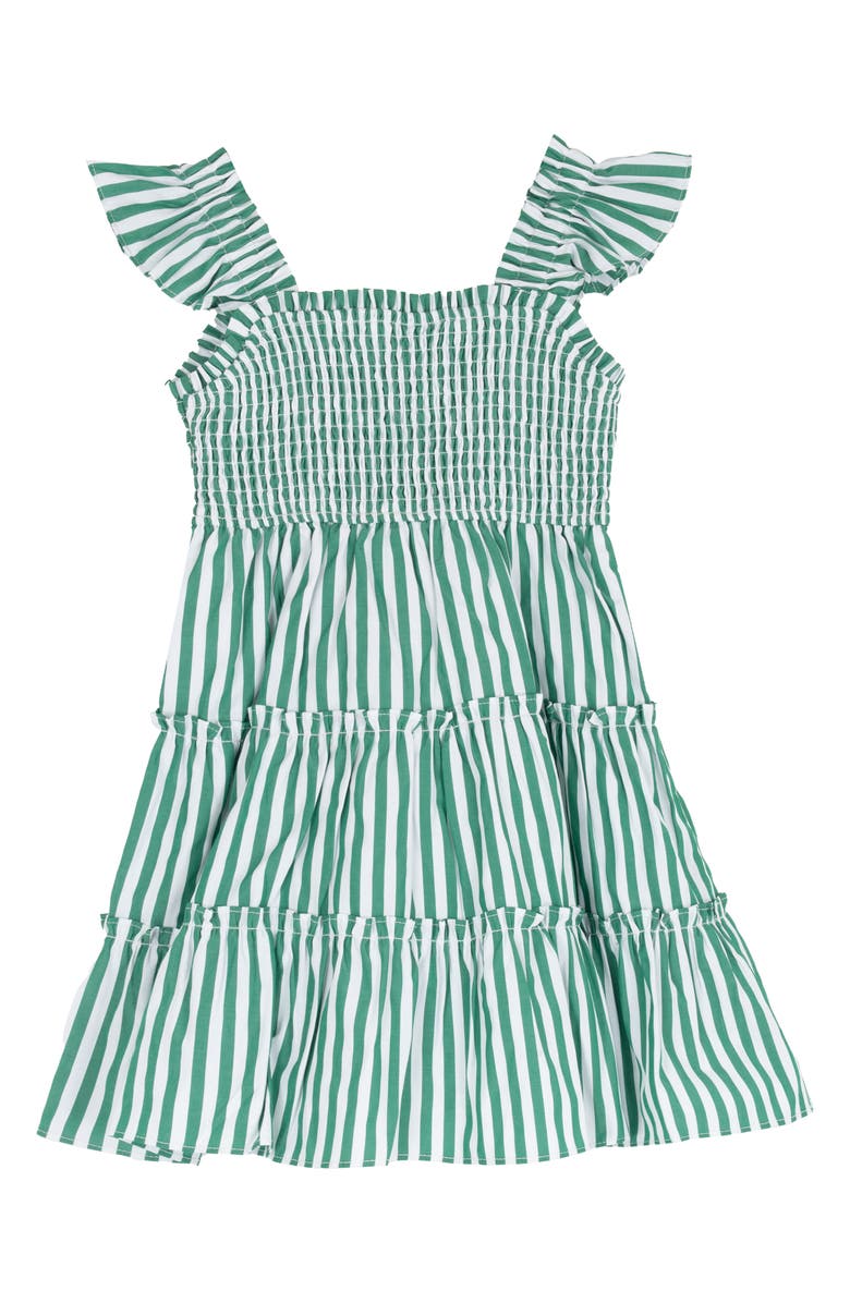 Rare Editions Kids' Tiered Smocked Sundress, Alternate, color, Kelly Green